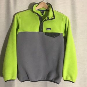 Kids Patagonia fleece snap t pullover